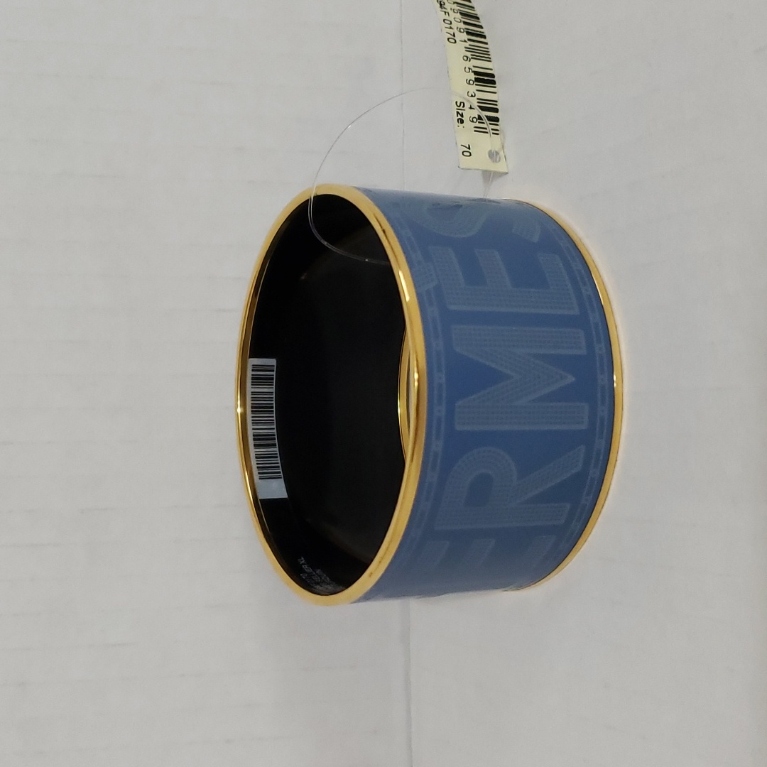 Brand New Herms Sellier Engraved Bangle Size 70